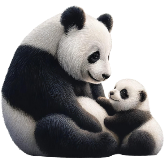 Panda Black White Baby Animal Vinyl Sticker Decal