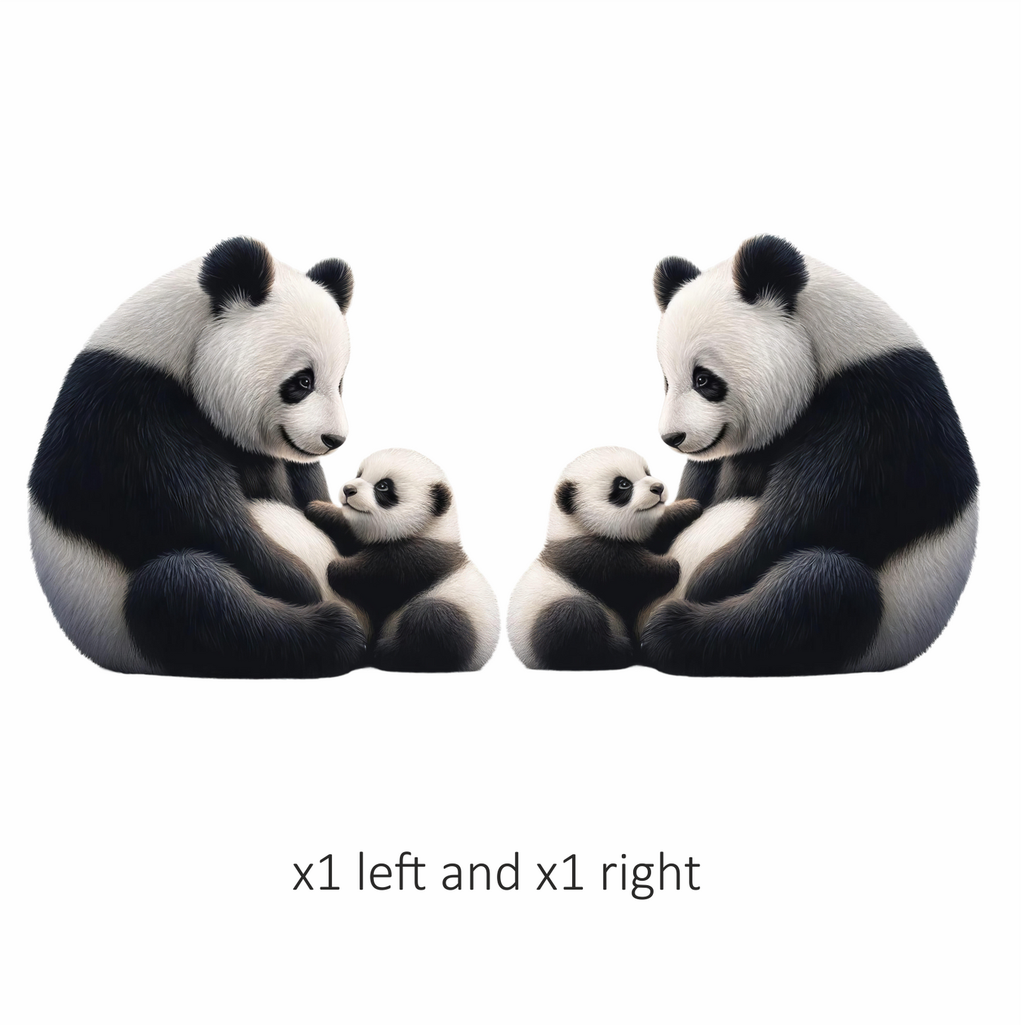 Panda Black White Baby Animal Vinyl Sticker Decal