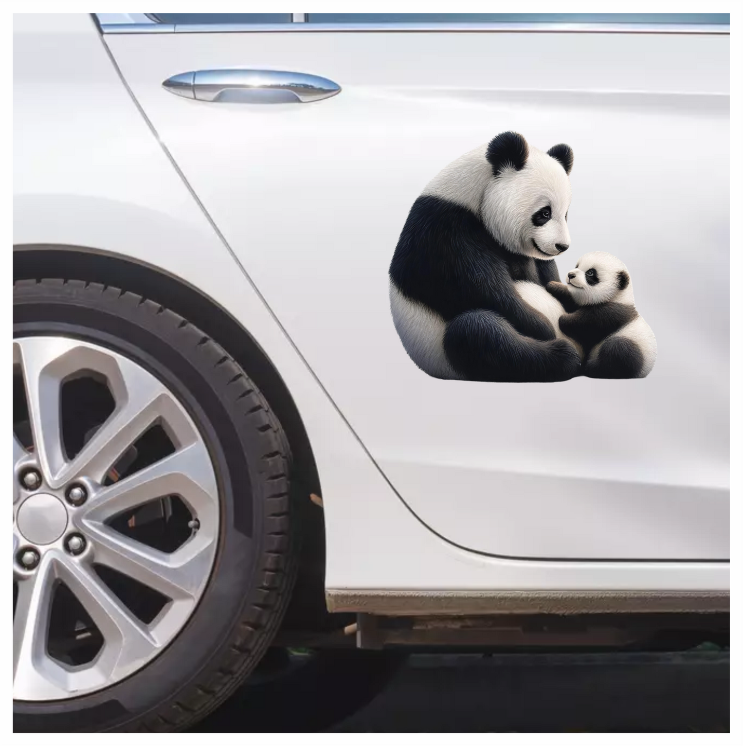 Panda Black White Baby Animal Vinyl Sticker Decal