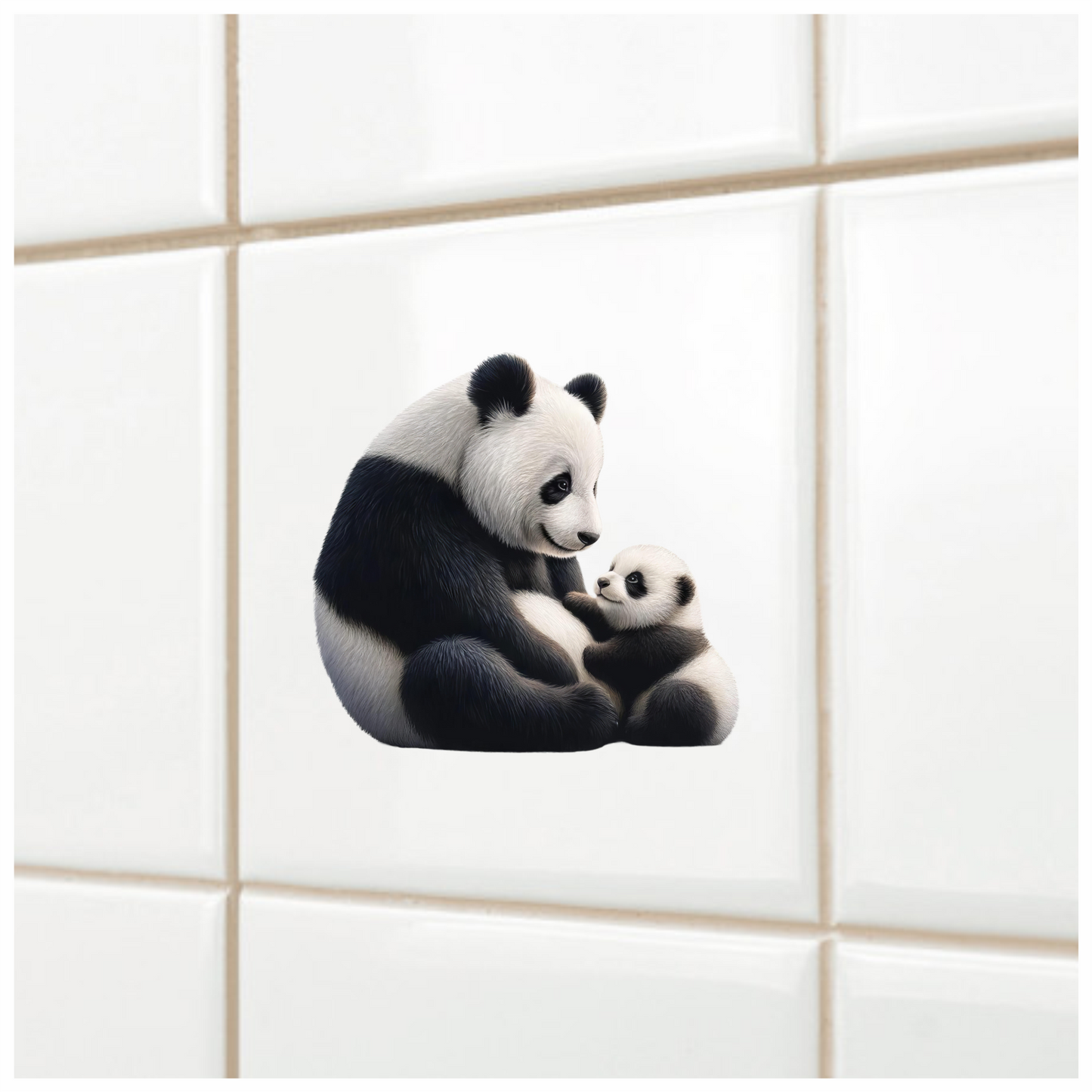 Panda Black White Baby Animal Vinyl Sticker Decal