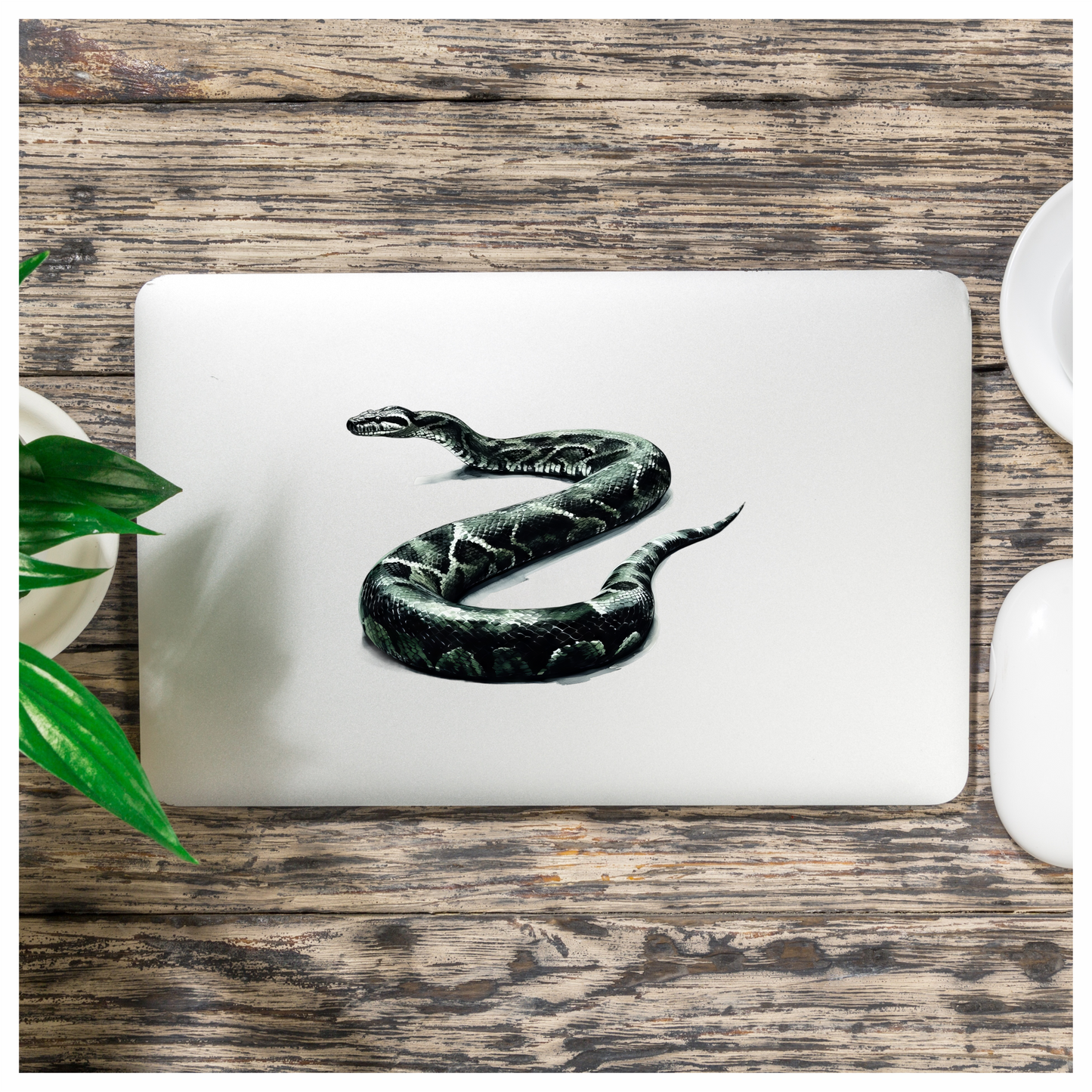 Green Snake Python Vinyl Sticker Decal