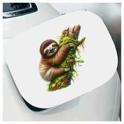 Sloth Brown Moss Tree Vinyl Sticker Decal