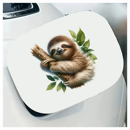 Sloth Brown Leaves Tree Branch Vinyl Sticker Decal