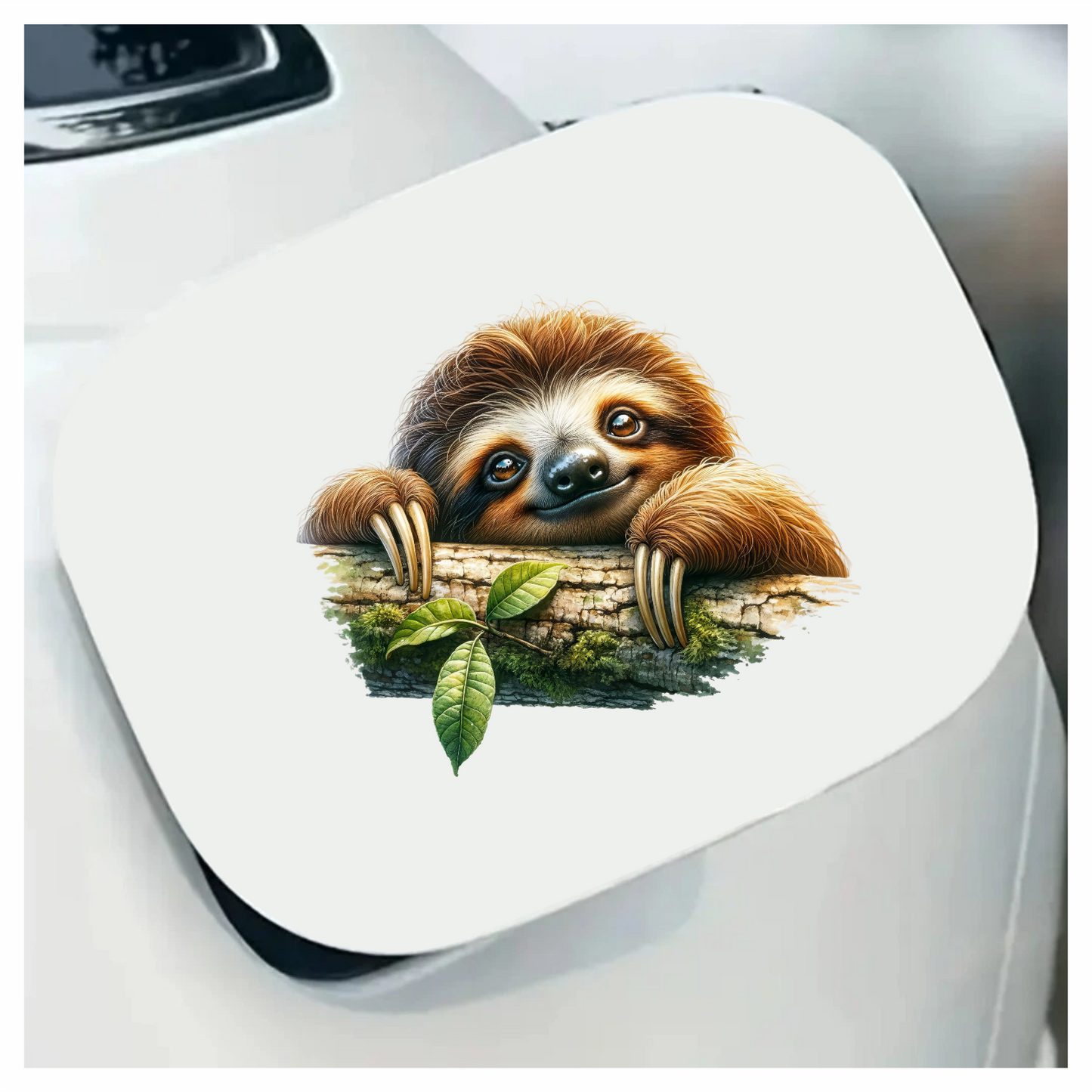 Sloth Brown Animal Tree Leaf Vinyl Sticker Decal