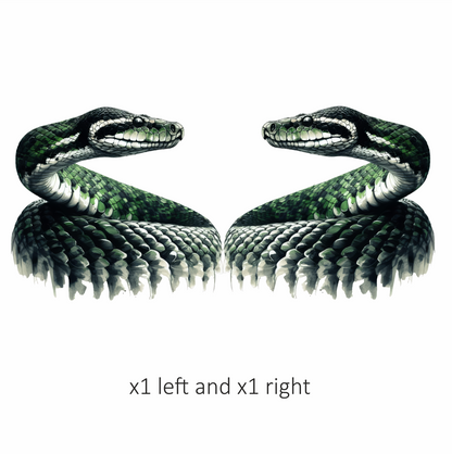 Green Snake Realistic Reptile Scales Glossy Vinyl Sticker Decal