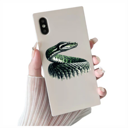 Green Snake Realistic Reptile Scales Glossy Vinyl Sticker Decal