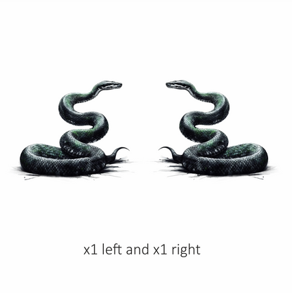 Green Snake Coiled Scales Realistic Vinyl Sticker Decal