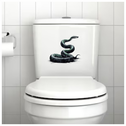 Green Snake Coiled Scales Realistic Vinyl Sticker Decal