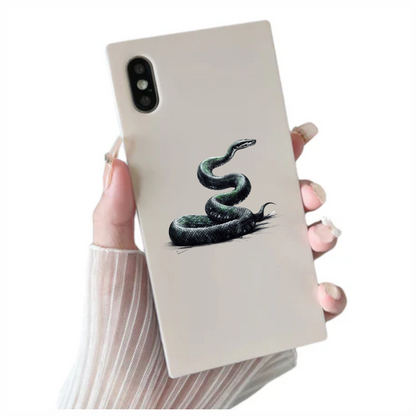 Green Snake Coiled Scales Realistic Vinyl Sticker Decal