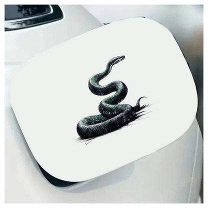 Green Snake Coiled Scales Realistic Vinyl Sticker Decal