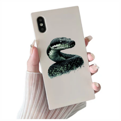 Black Snake Serpent Glossy Scales Sharp Vinyl Sticker Decal