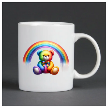 Rainbow Bear Colorful Teddy Vinyl Sticker Decal