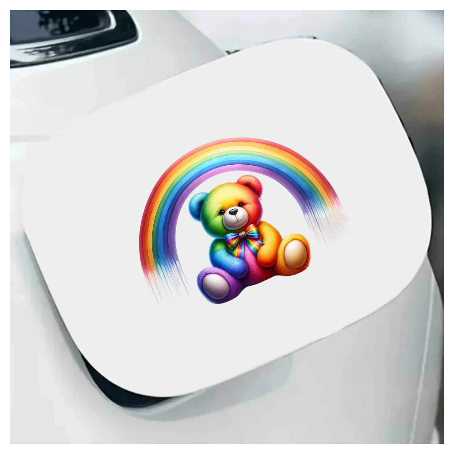 Rainbow Bear Colorful Teddy Vinyl Sticker Decal