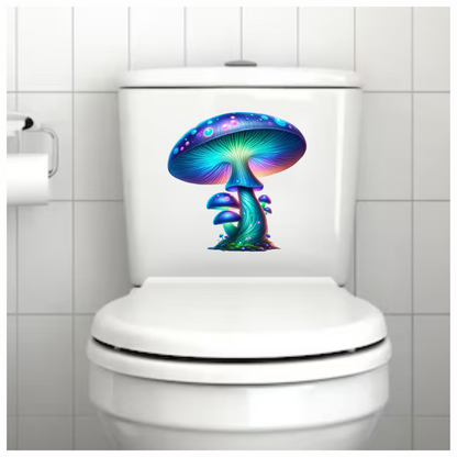 Mushroom Blue Glowing Fungi Forest Vinyl Sticker Decal