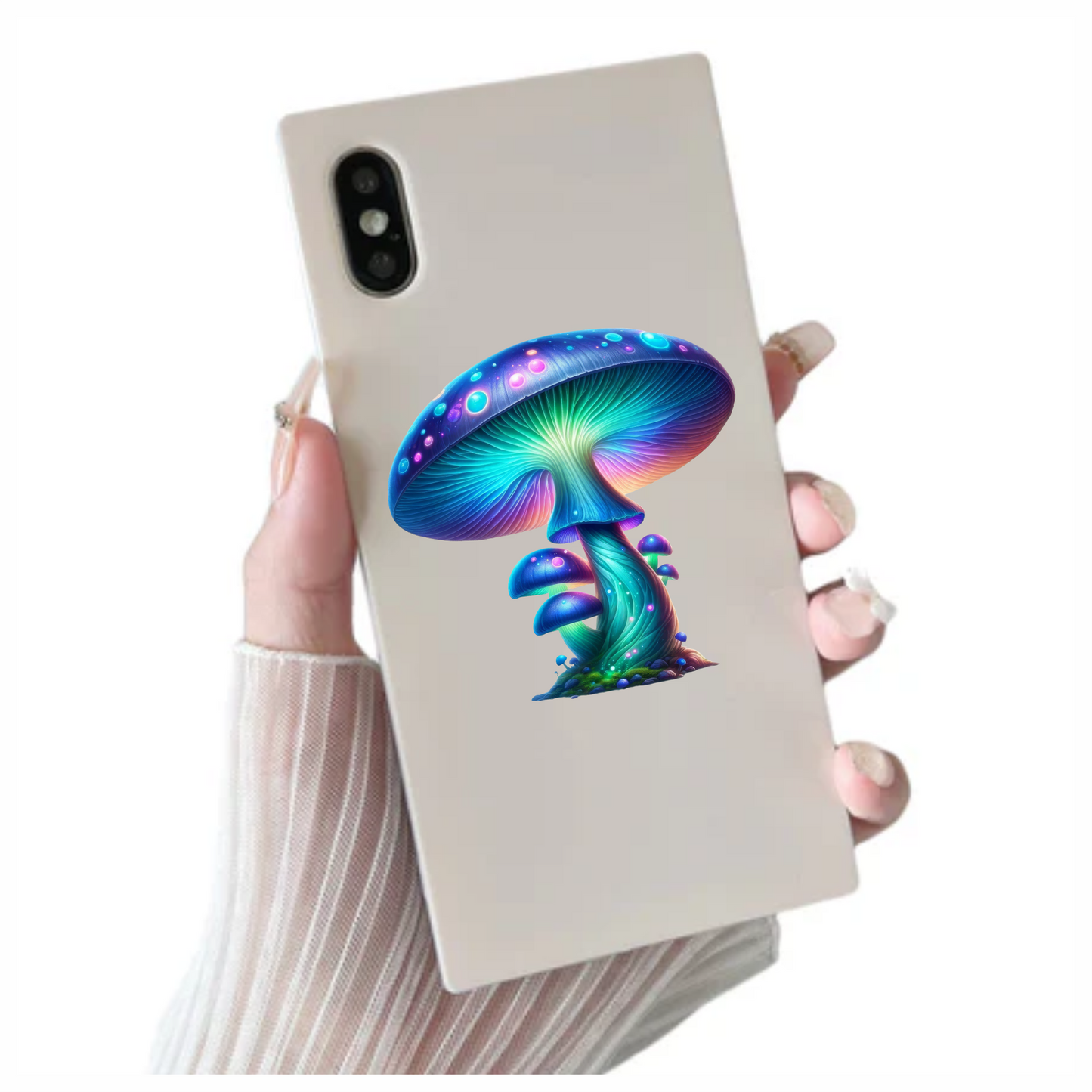 Mushroom Blue Glowing Fungi Forest Vinyl Sticker Decal