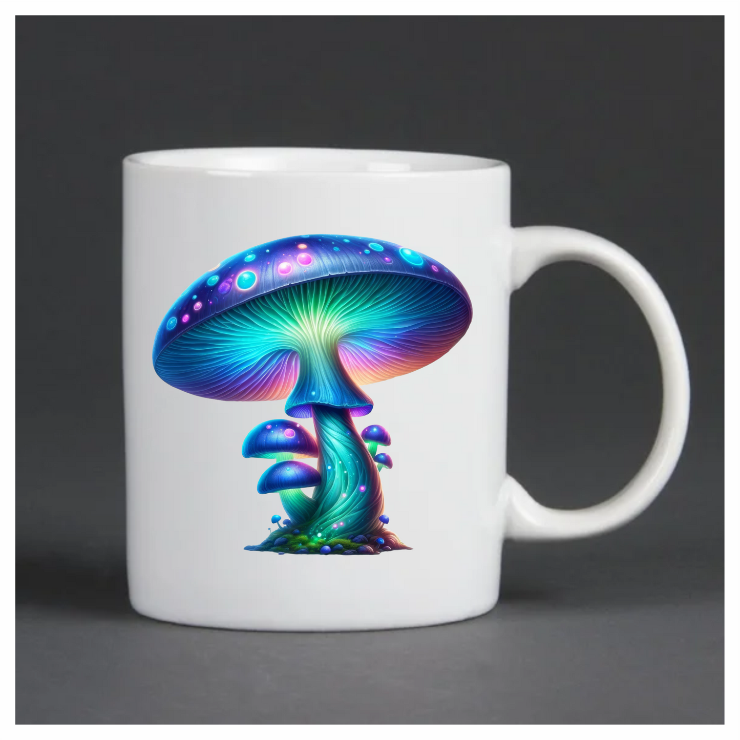 Mushroom Blue Glowing Fungi Forest Vinyl Sticker Decal