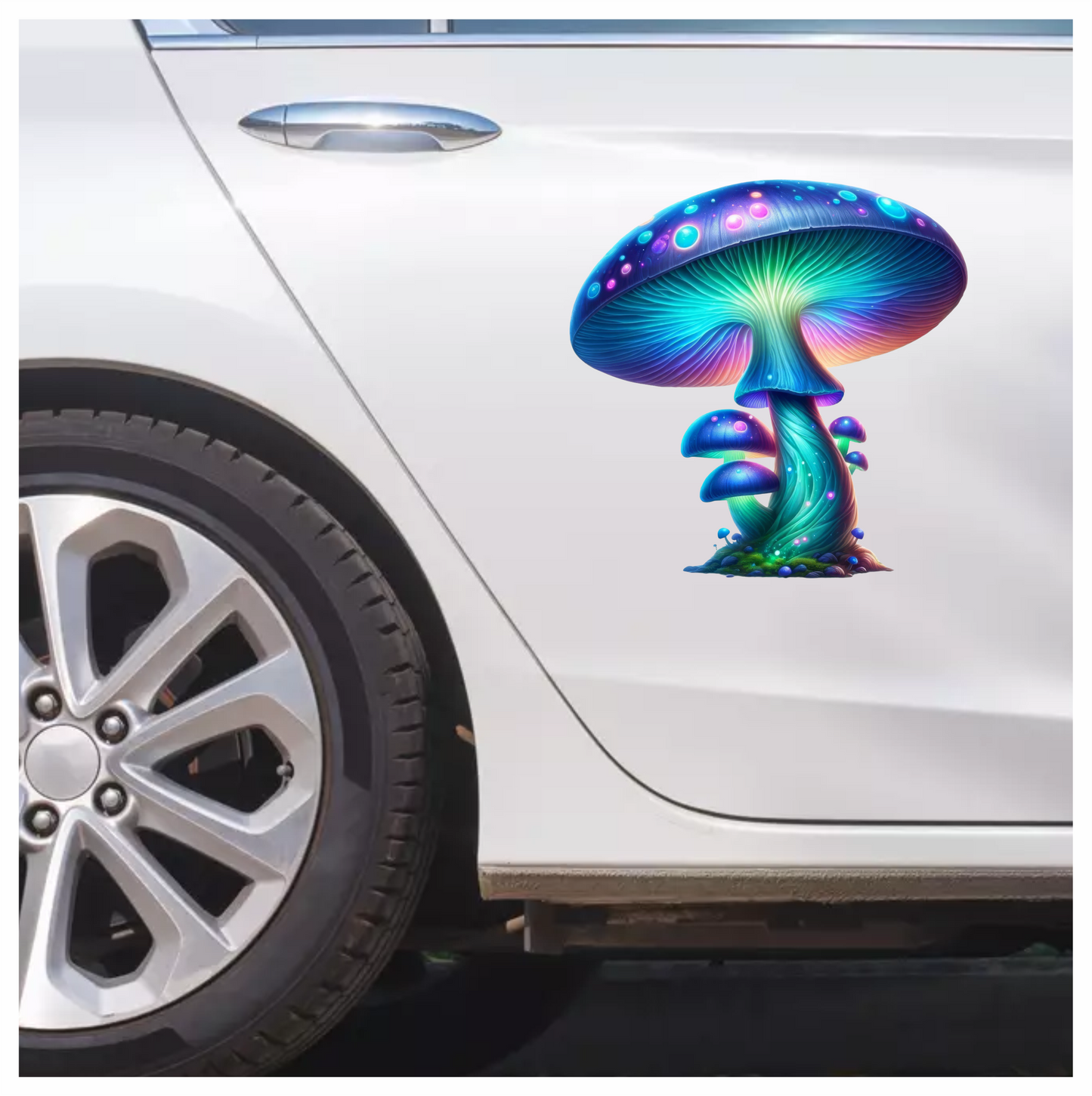 Mushroom Blue Glowing Fungi Forest Vinyl Sticker Decal