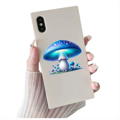 Mushroom Blue Glow Forest Vinyl Sticker Decal