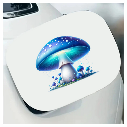Mushroom Blue Glow Forest Vinyl Sticker Decal