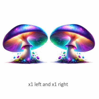 Mushroom Colorful Glow Fantasy Forest Vinyl Sticker Decal