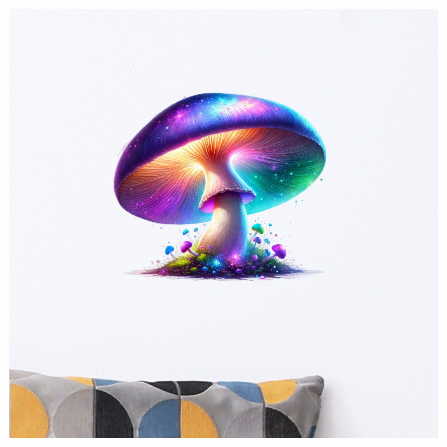 Mushroom Colorful Glow Fantasy Forest Vinyl Sticker Decal