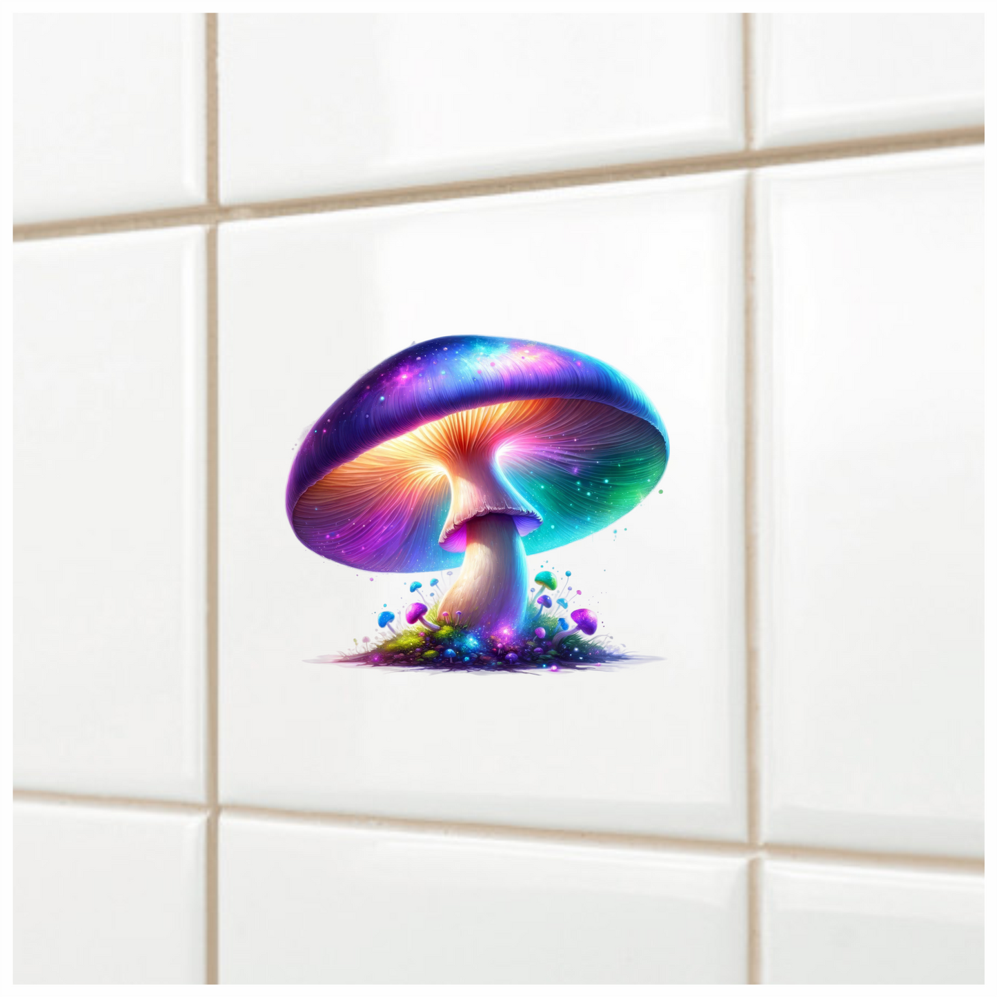 Mushroom Colorful Glow Fantasy Forest Vinyl Sticker Decal