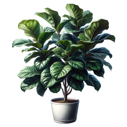 Fiddle Leaf Plant Green Vinyl Sticker Decal