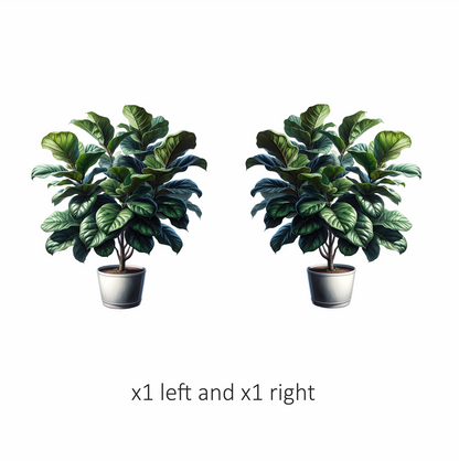 Fiddle Leaf Plant Green Vinyl Sticker Decal