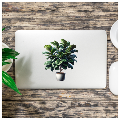 Bonsai Tree Green Pot Grass Vinyl Sticker Decal