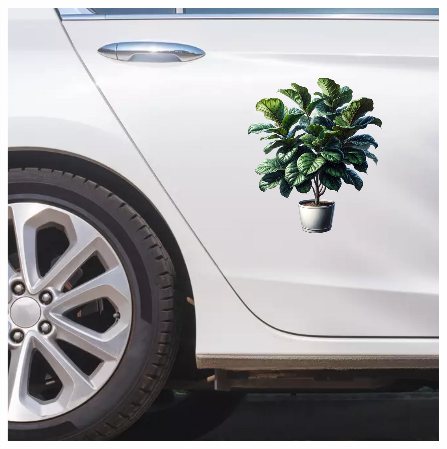 Bonsai Tree Green Pot Grass Vinyl Sticker Decal