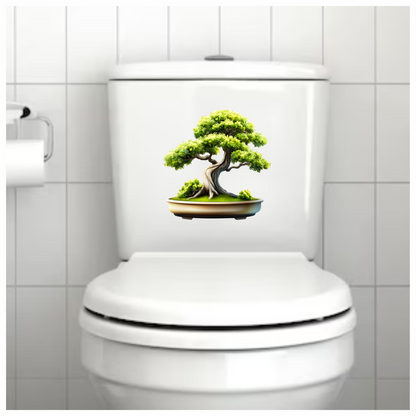 Tree Green Pot Bonsai Nature Vinyl Sticker Decal
