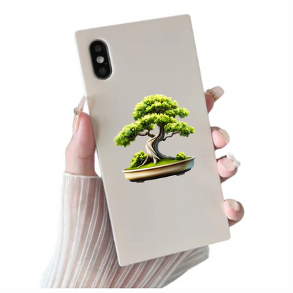 Tree Green Pot Bonsai Nature Vinyl Sticker Decal