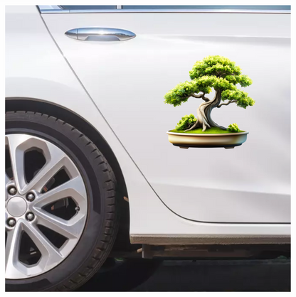 Tree Green Pot Bonsai Nature Vinyl Sticker Decal