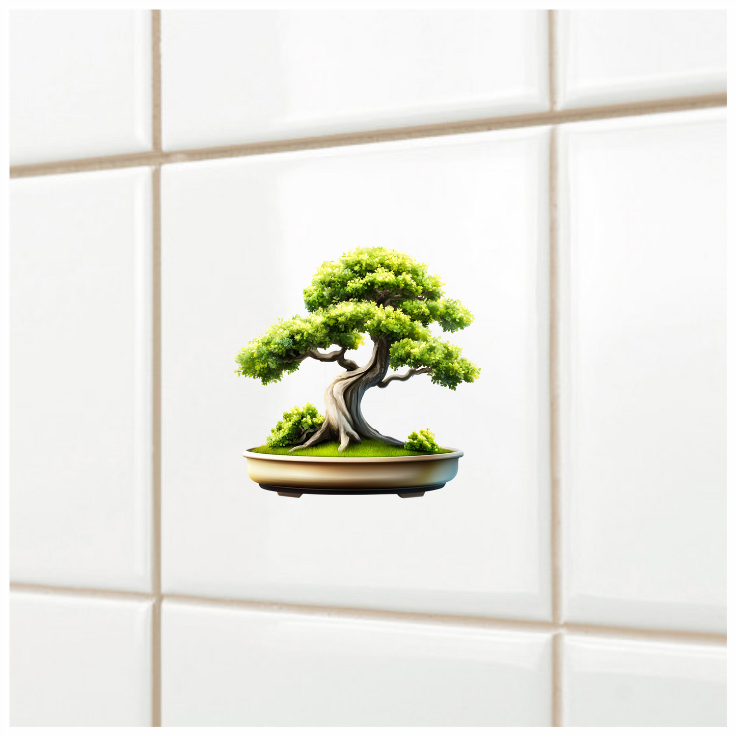 Tree Green Pot Bonsai Nature Vinyl Sticker Decal