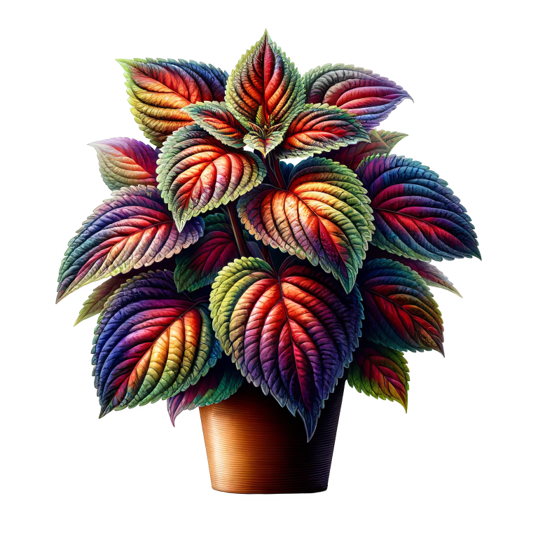 Colorful Leaves Plant Pot Vinyl Sticker Decal