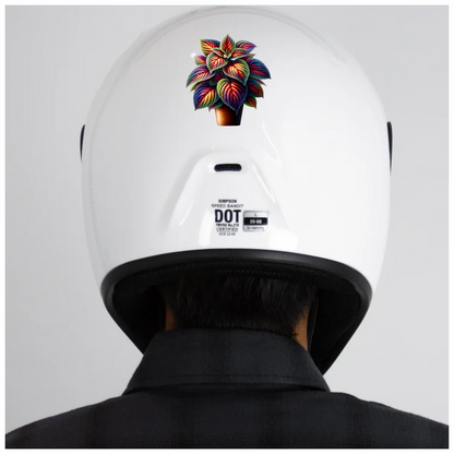 Colorful Leaves Plant Pot Vinyl Sticker Decal