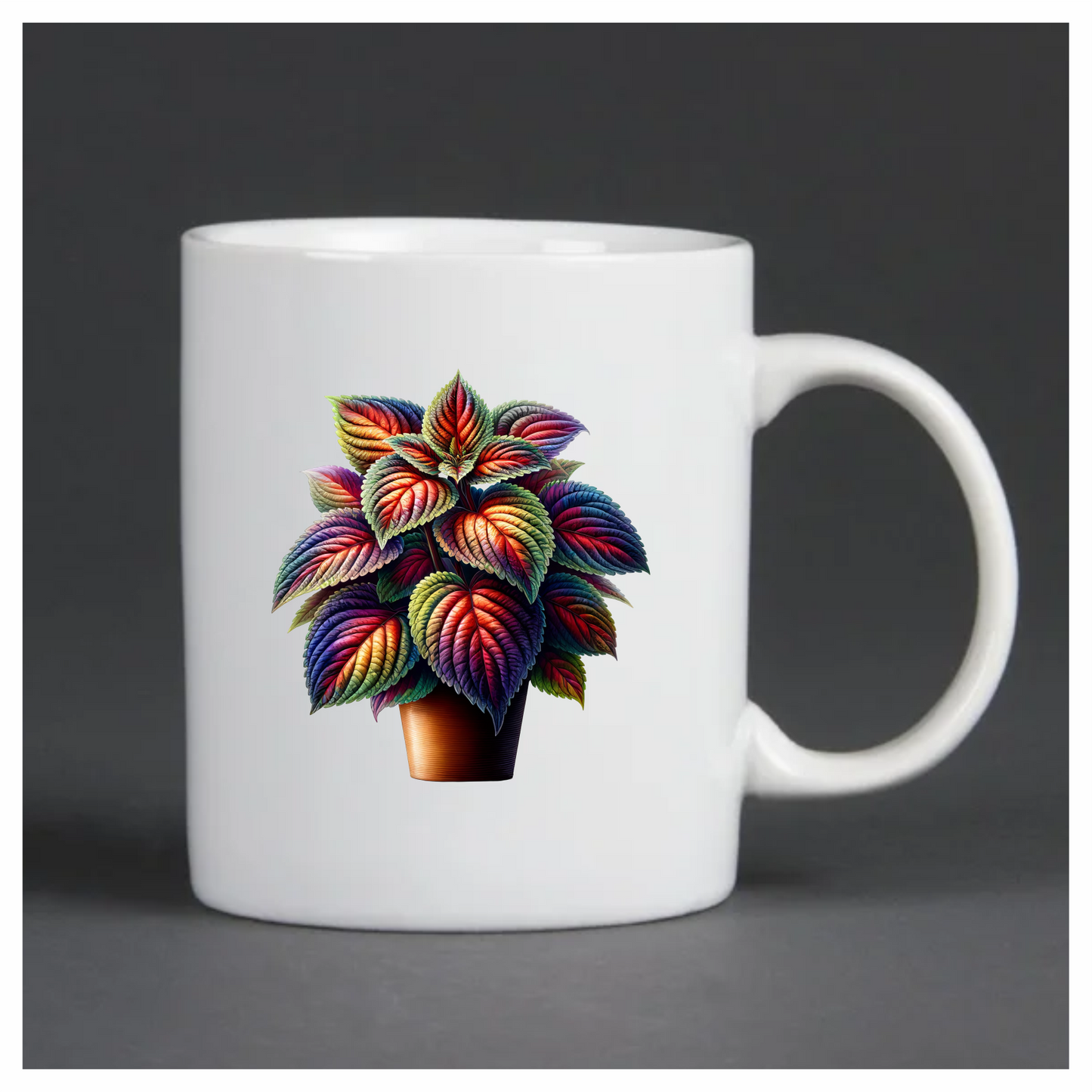 Colorful Leaves Plant Pot Vinyl Sticker Decal