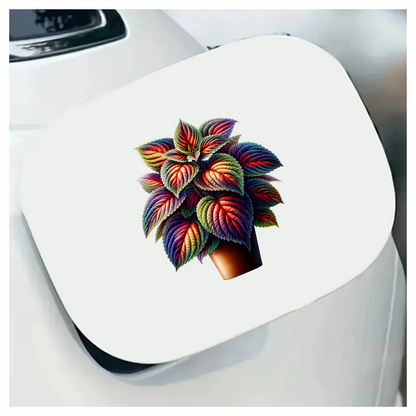 Colorful Leaves Plant Pot Vinyl Sticker Decal
