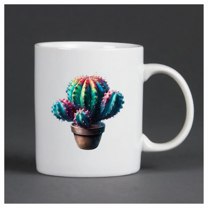 Cactus Colorful Pot Plant Vinyl Sticker Decal