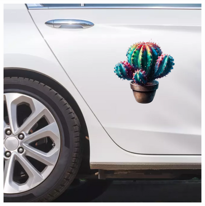 Cactus Colorful Pot Plant Vinyl Sticker Decal