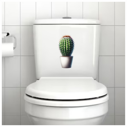 Cactus Green Pot Spiky Plant Vinyl Sticker Decal