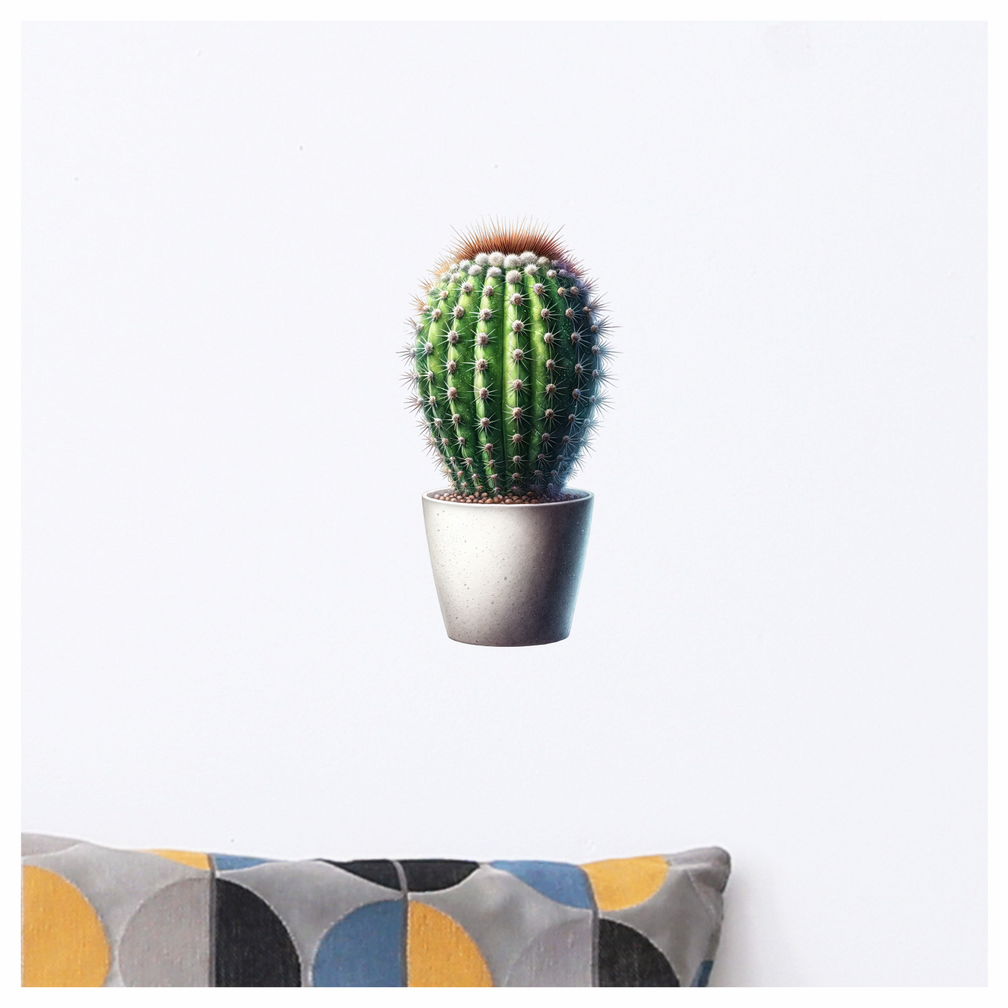 Cactus Green Pot Spiky Plant Vinyl Sticker Decal