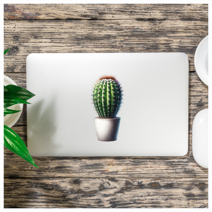 Cactus Green Pot Spiky Plant Vinyl Sticker Decal