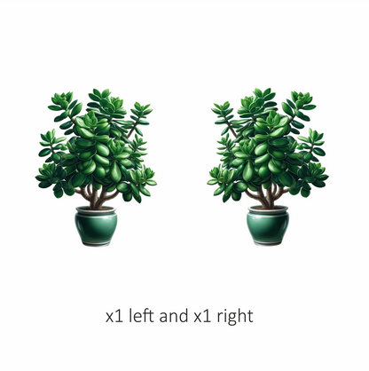 Green Plant Pot Succulent Simple Vinyl Sticker Decal