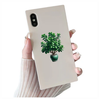 Green Plant Pot Succulent Simple Vinyl Sticker Decal
