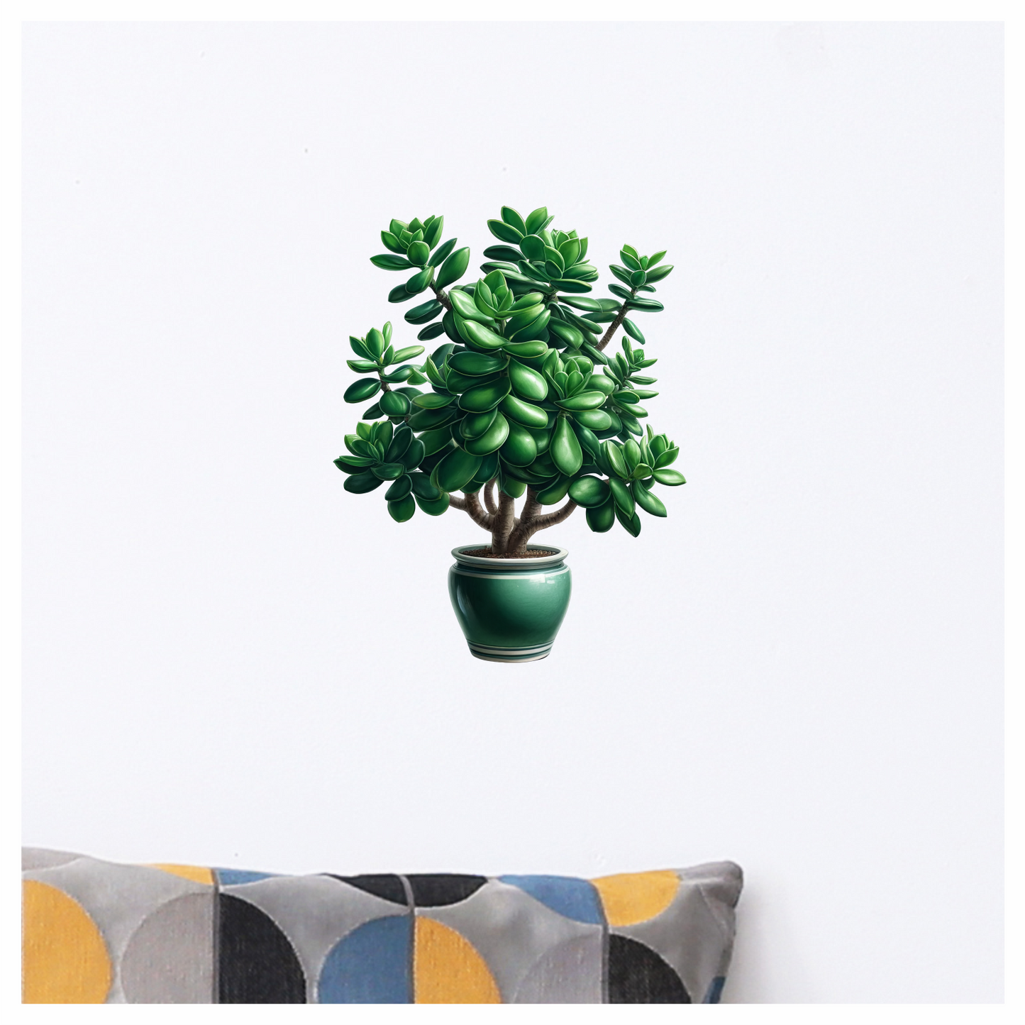 Green Plant Pot Succulent Simple Vinyl Sticker Decal