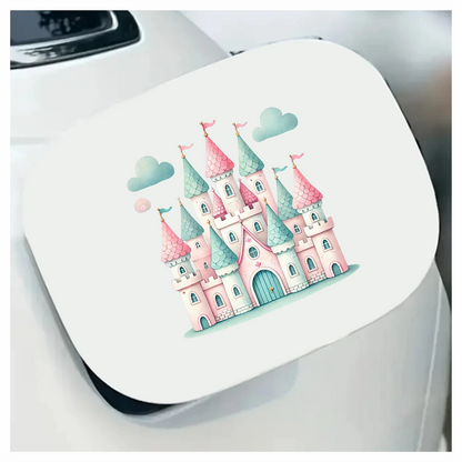 Castle Pink Green Clouds Vinyl Sticker Decal