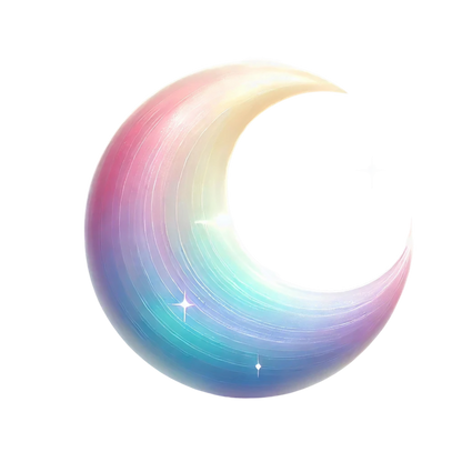 Moon Gradient Pastel Sparkles Vinyl Sticker Decal