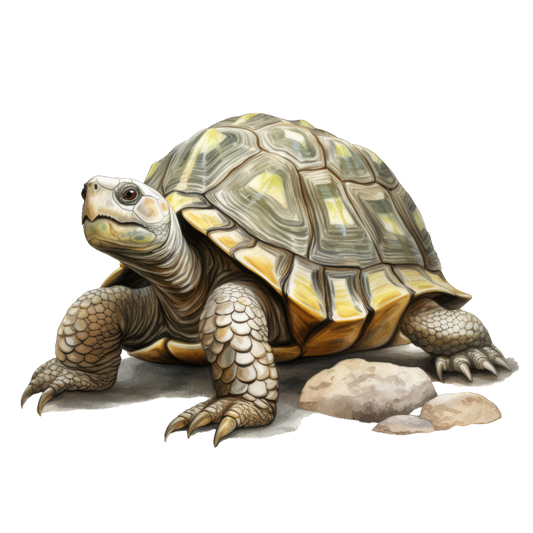 Tortoise Yellow Shell Rocks Vinyl Sticker Decal