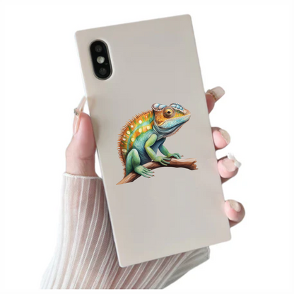 Chameleon Green Reptile Branch Vinyl Sticker Decal